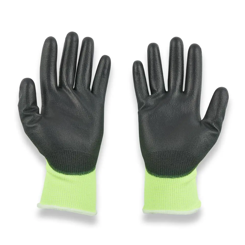 MILWAUKEE High Visibility Cut 1(A) Polyurethane Dipped Gloves 48738910