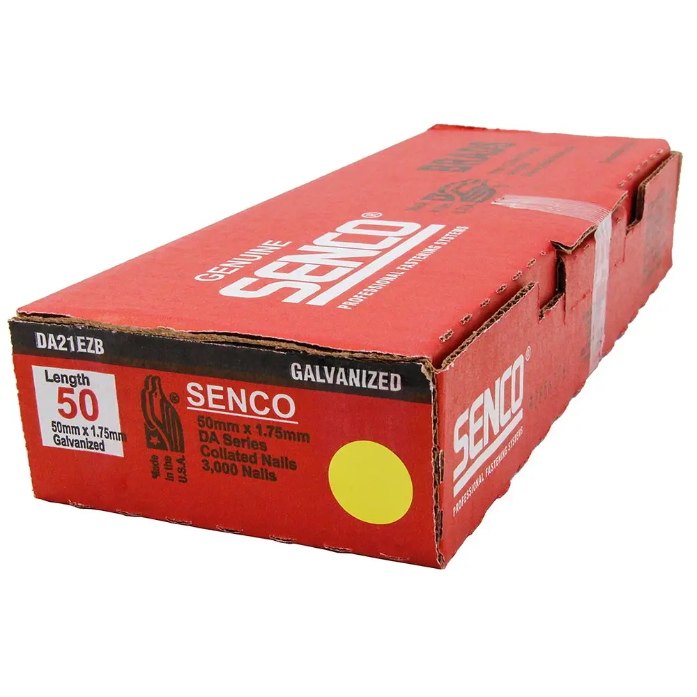 SENCO DA Series Electro Galvanised Brad Nail - 50mm Box of 3000 DA21EZB
