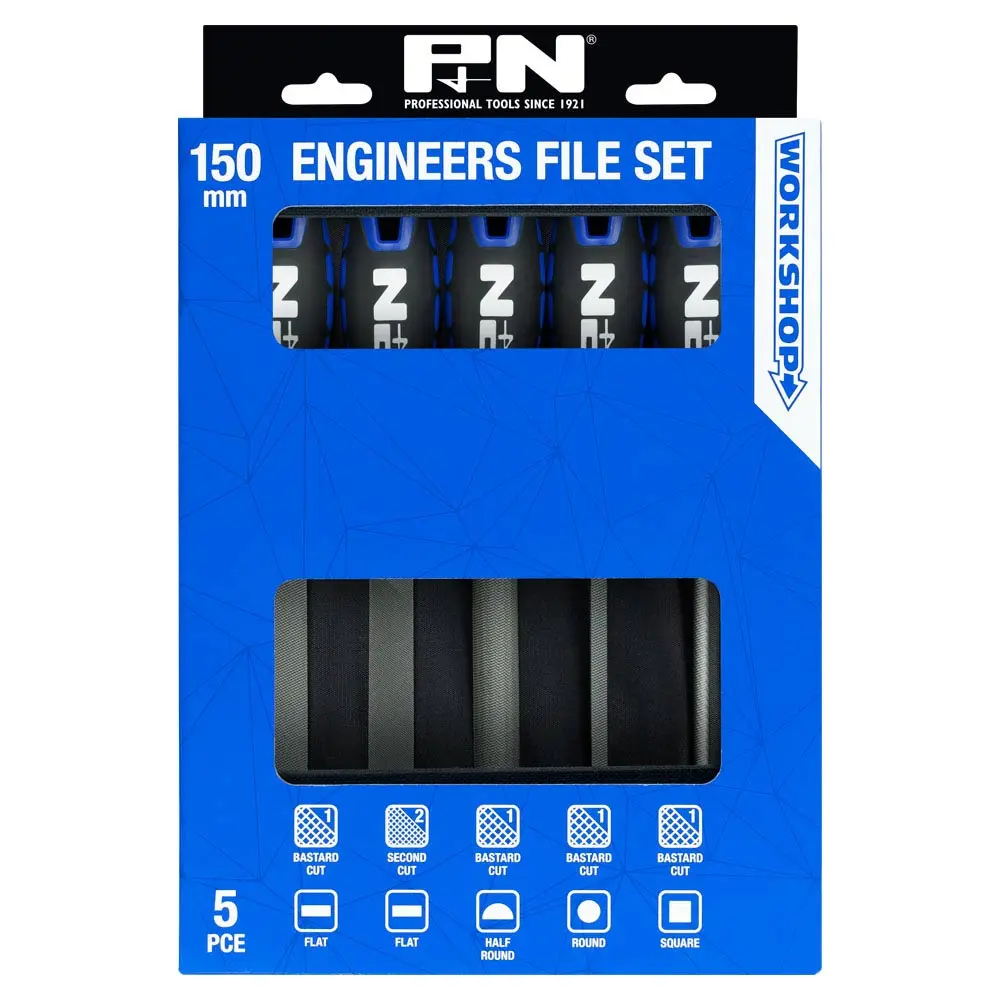P&N WORKSHOP 150mm Engineers File Set - 5 Piece PW3409061