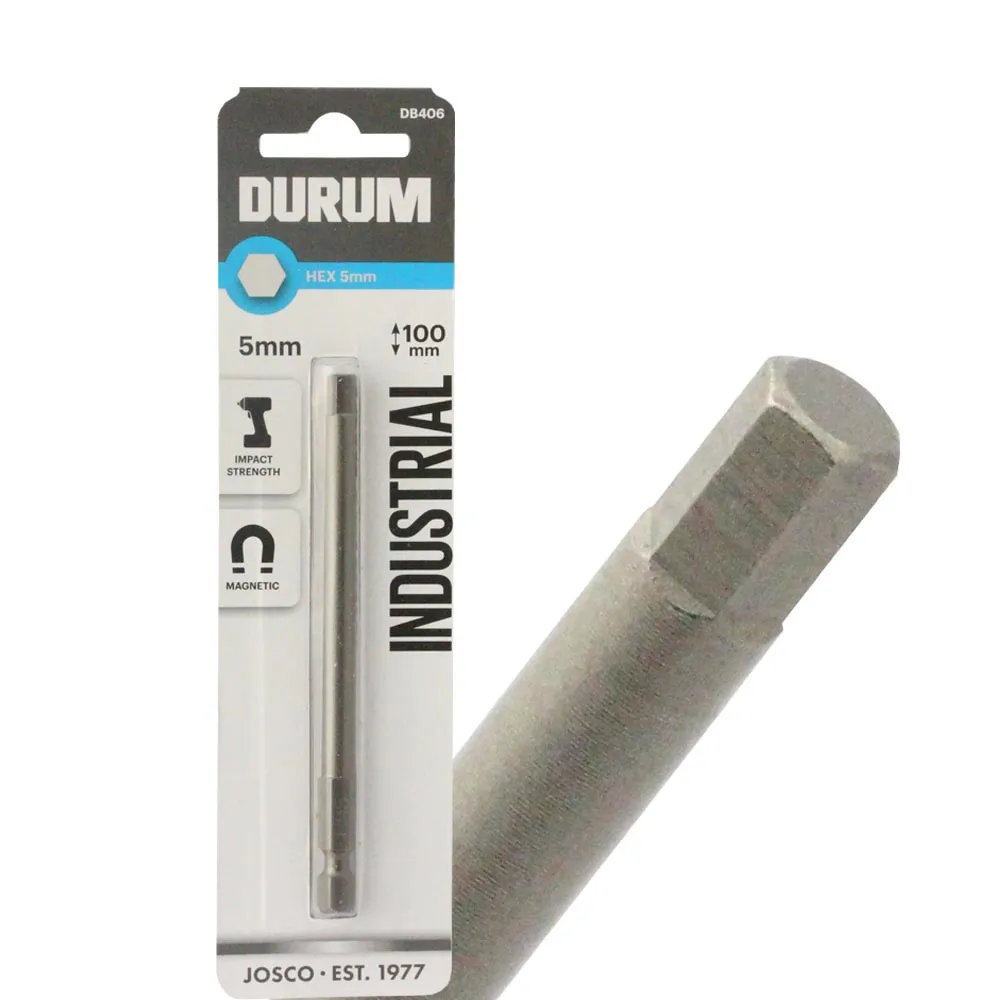 DURUM 5 x 100mm Internal Hex Power Screwdriver Bit
