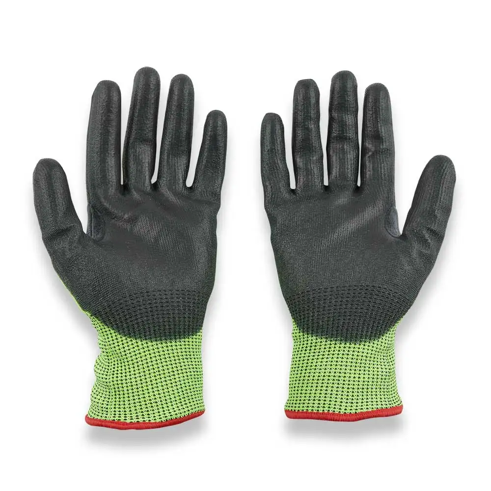 MILWAUKEE High Visibility Cut 5(E) Polyurethane Dipped Gloves 48738950