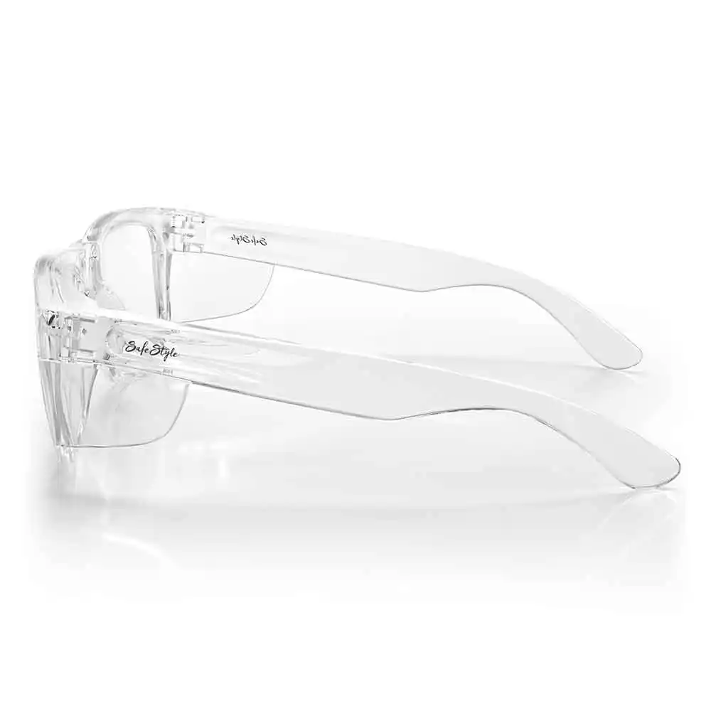 SAFESTYLE Fusions XL Clear Frame Clear Lens Safety Spectacles FCCXL100