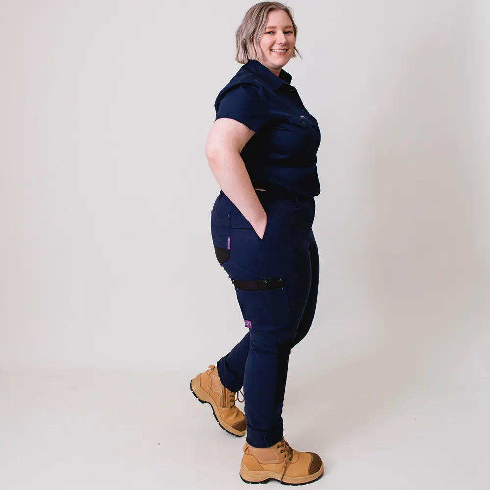 GREEN HIP Pants Cargo Reflective Navy Blue P-SKNY-B 06