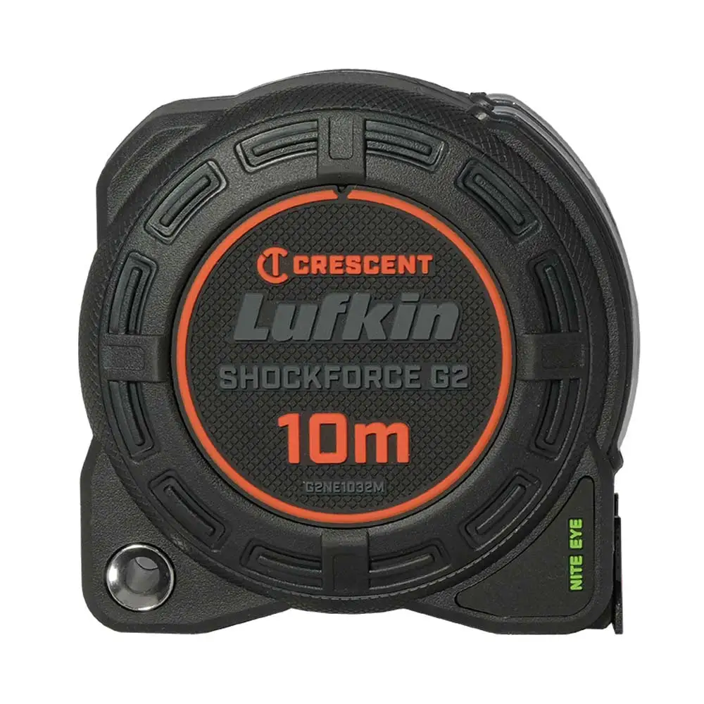 CRESCENT LUFKIN 10m x 32mm Shockforce Nite Eye Gen 2 Tape Measure - Black G2NE1032M