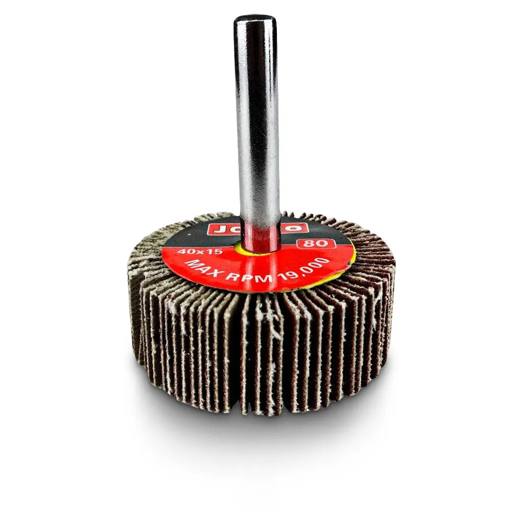JOSCO 40 x 15mm 80-Grit Mounted Flap Wheel