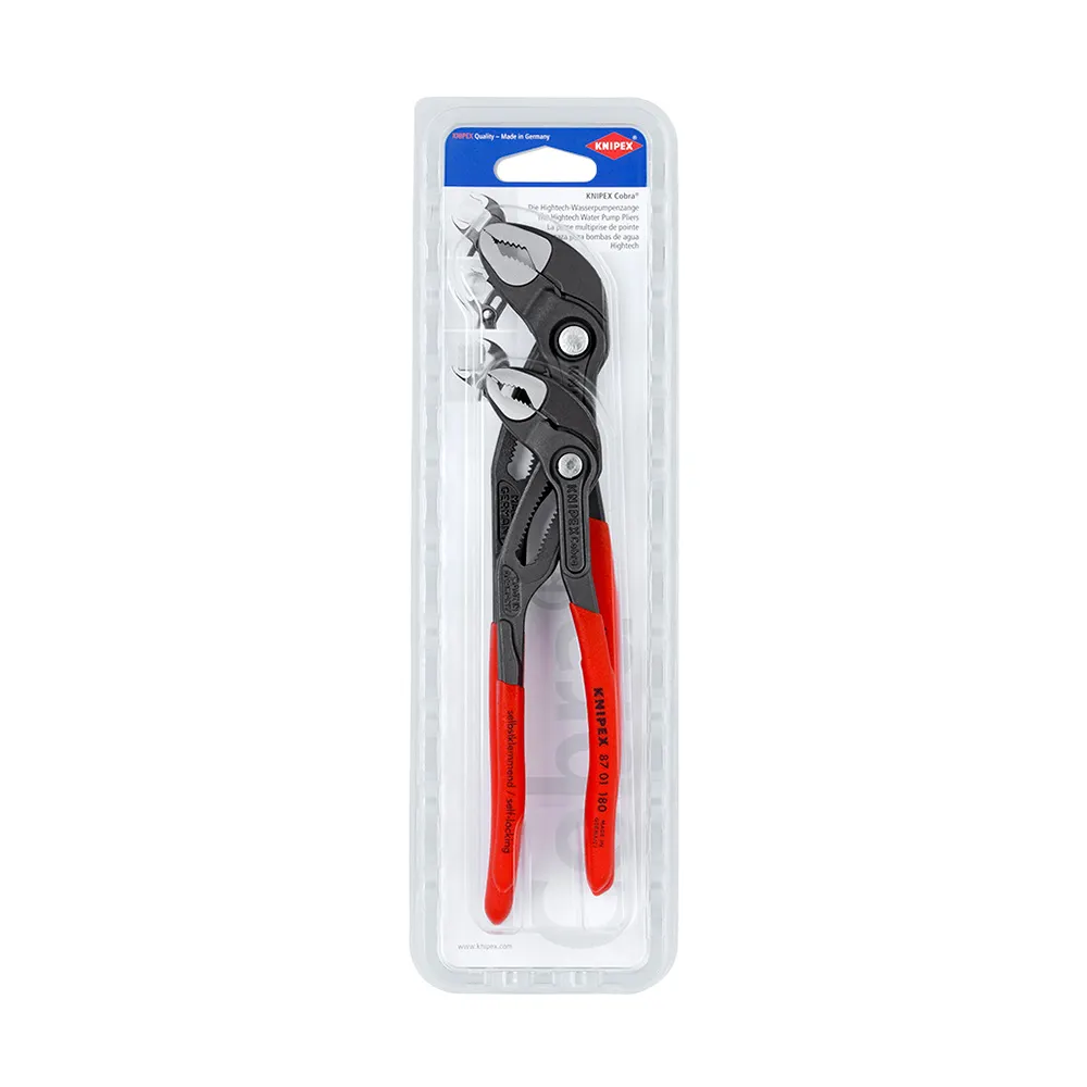 KNIPEX 180/250mm Cobra Multigrip Plier - 2 Piece 003120V01