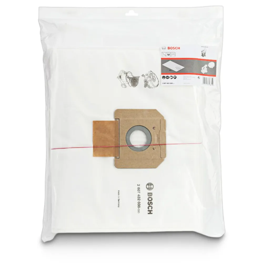 BOSCH 5pk Fleece Vacuum Filter Bag 2607432038