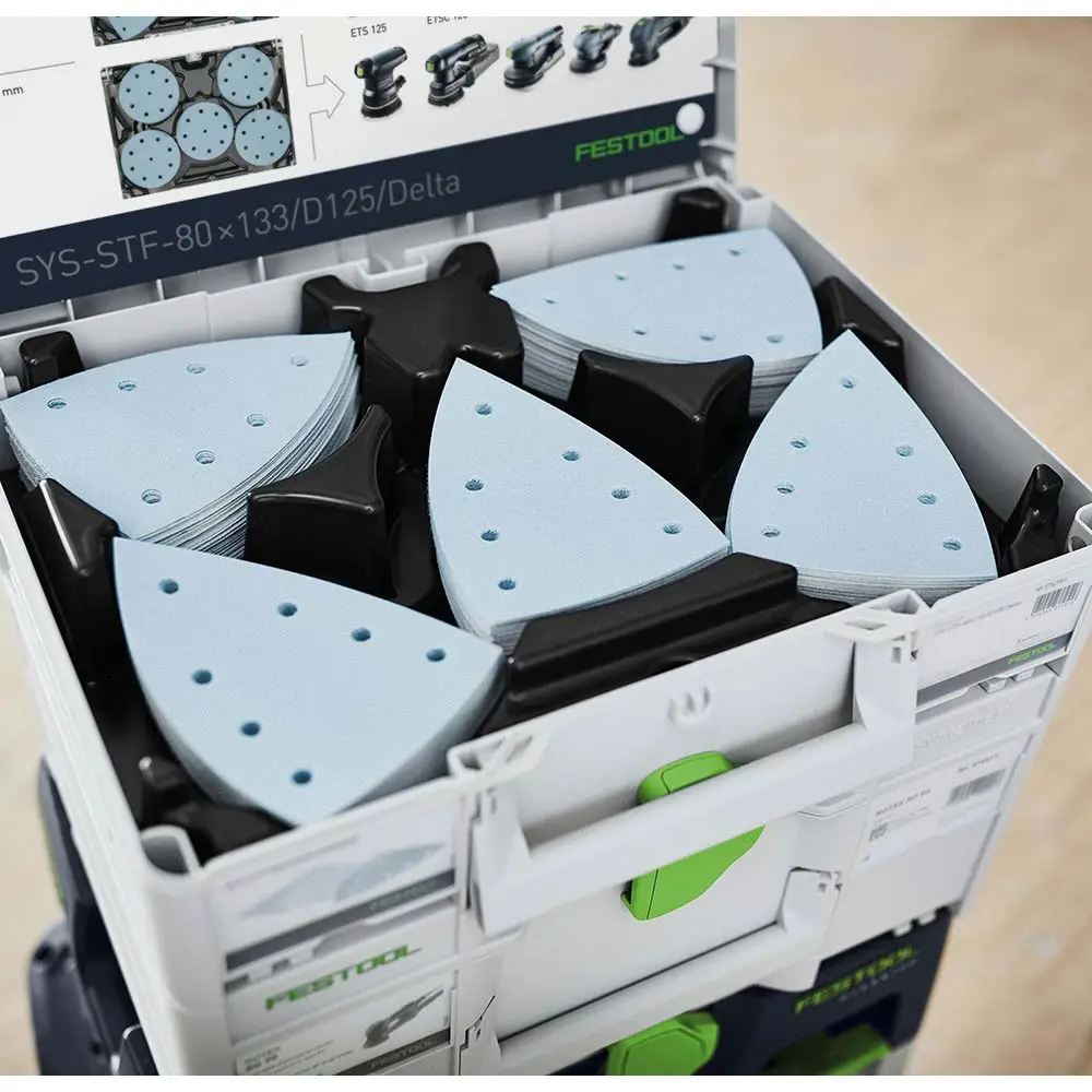 FESTOOL Systainer3 SYS 1 for 80x133mm / D125mm / 100mm Delta Abrasives 576781