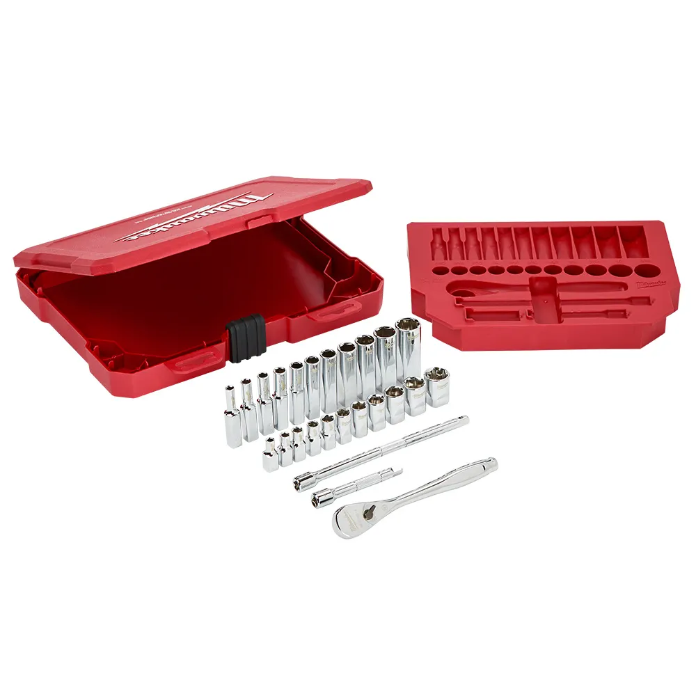 MILWAUKEE 26pc 1/4inch Drive AF Ratchet & Socket Set 48229404