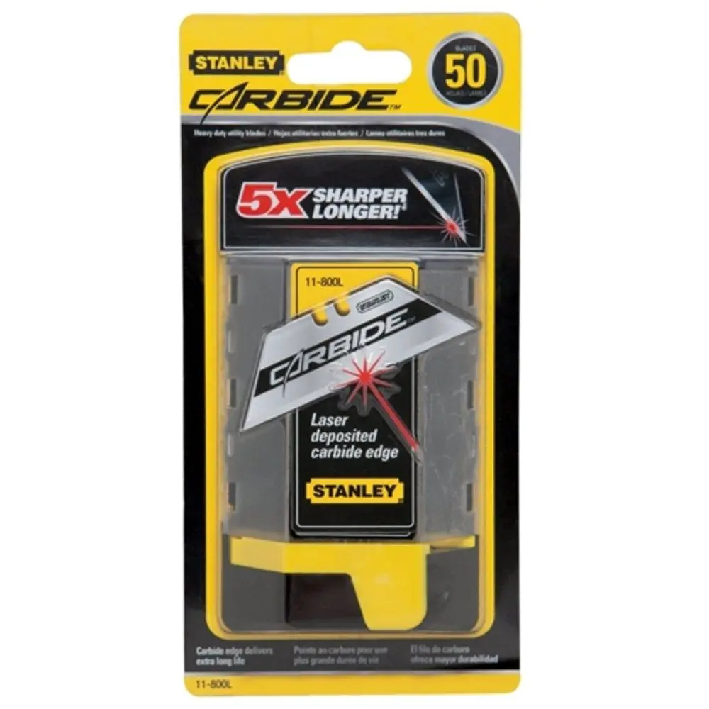STANLEY Dispenser Carbide Edge Utility Blade - 50 Piece 11-800L