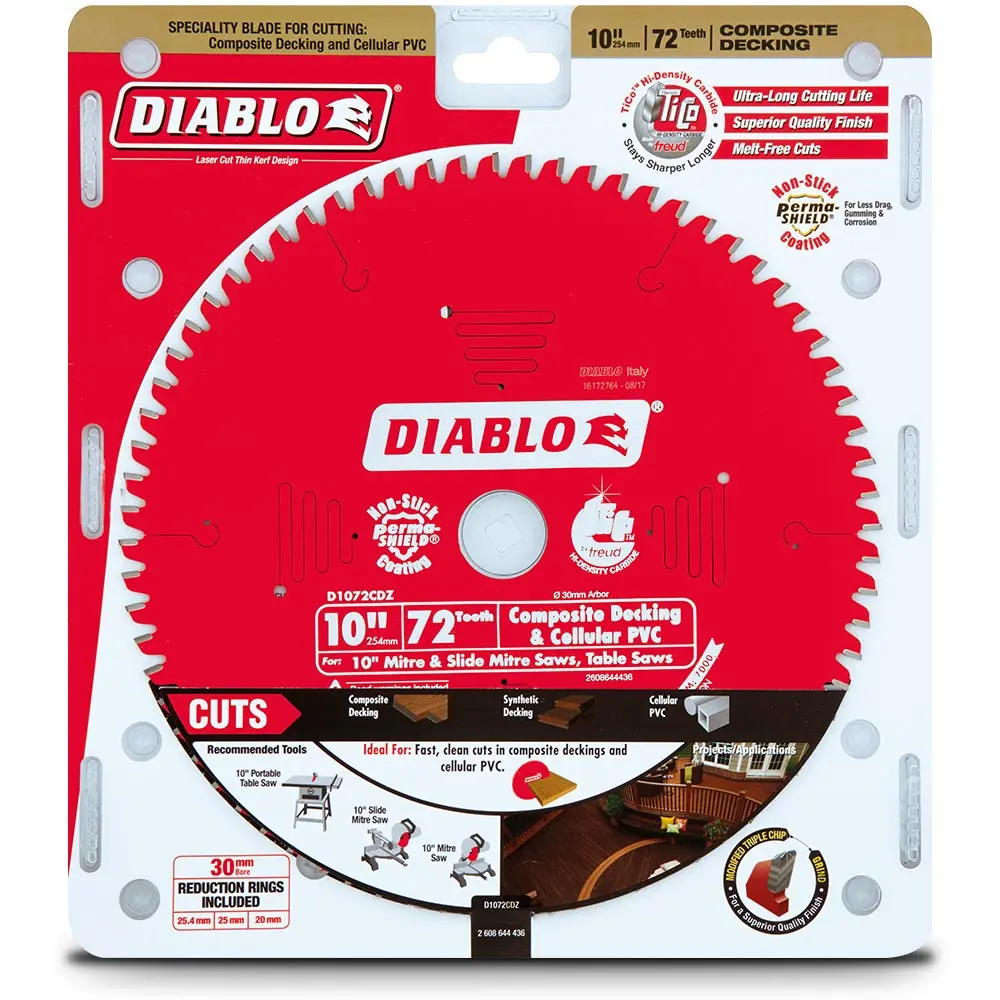 DIABLO 254mm 72T Composite Decking Saw Blade 2608644436