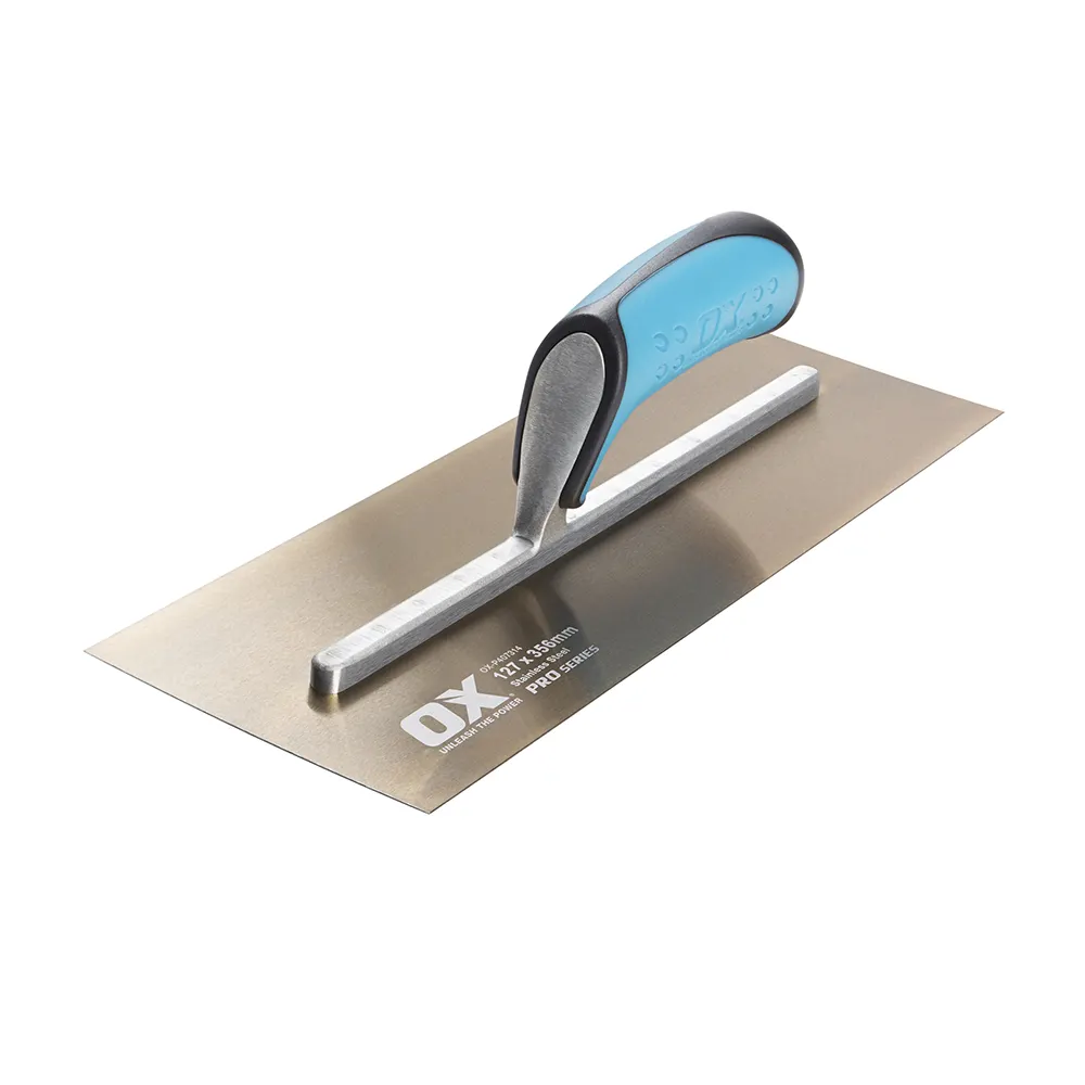 OX PRO 127mm x 356mm Golden Steel Finishing Trowel OX-P407314