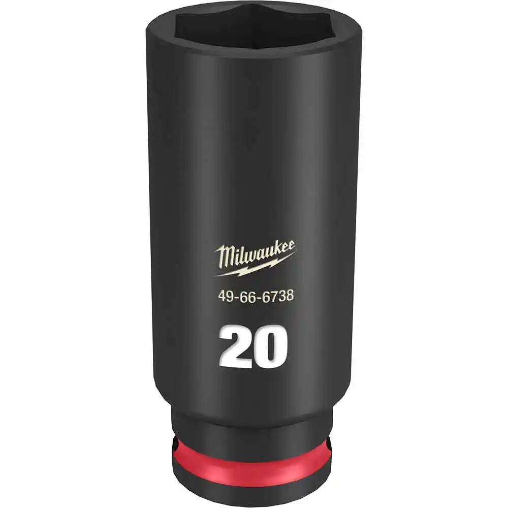 MILWAUKEE SHOCKWAVE 3/8" Drive 20mm Deep 6 Point Impact Socket 49666738