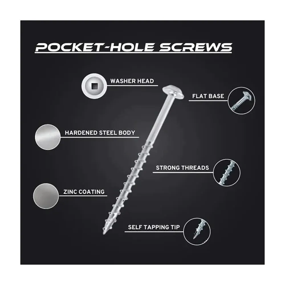MASSCA Pocket-Hole Screw Kit - 500 Piece MASX002L7YAIJ