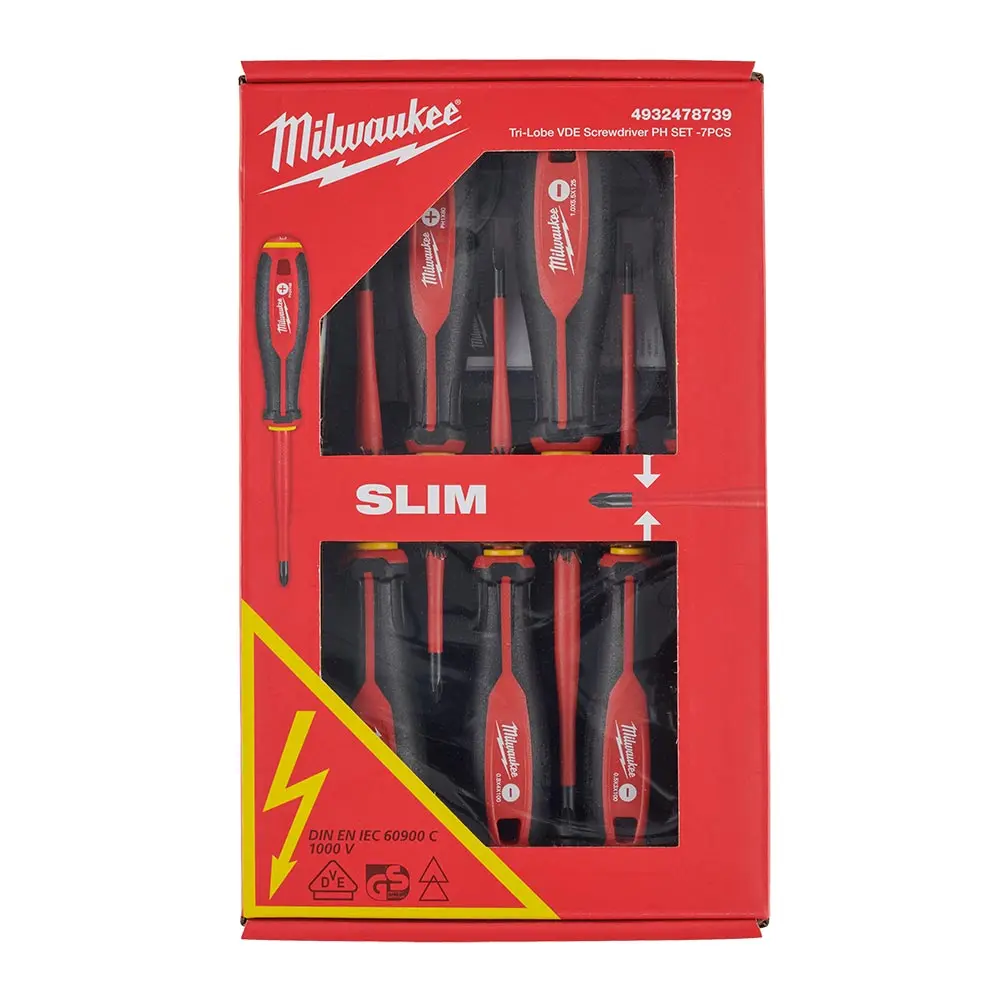 MILWAUKEE 7 Piece VDE Screwdriver Set 4932478739