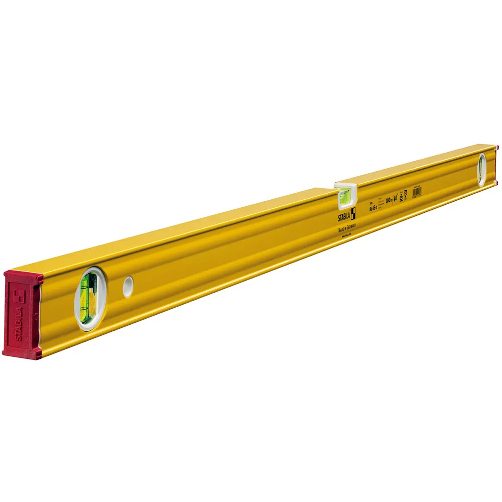 STABILA 10 00mm Box Frame Trade 3 Vial Ribbed Spirit Level 80AS-2/100