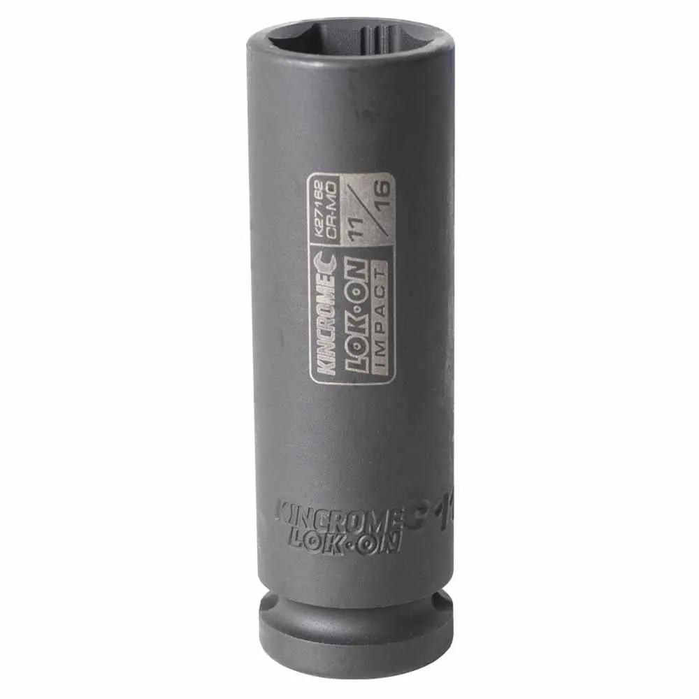 KINCROME LOK-ON 11/16" 1/2" Drive Deep Impact Socket K27162