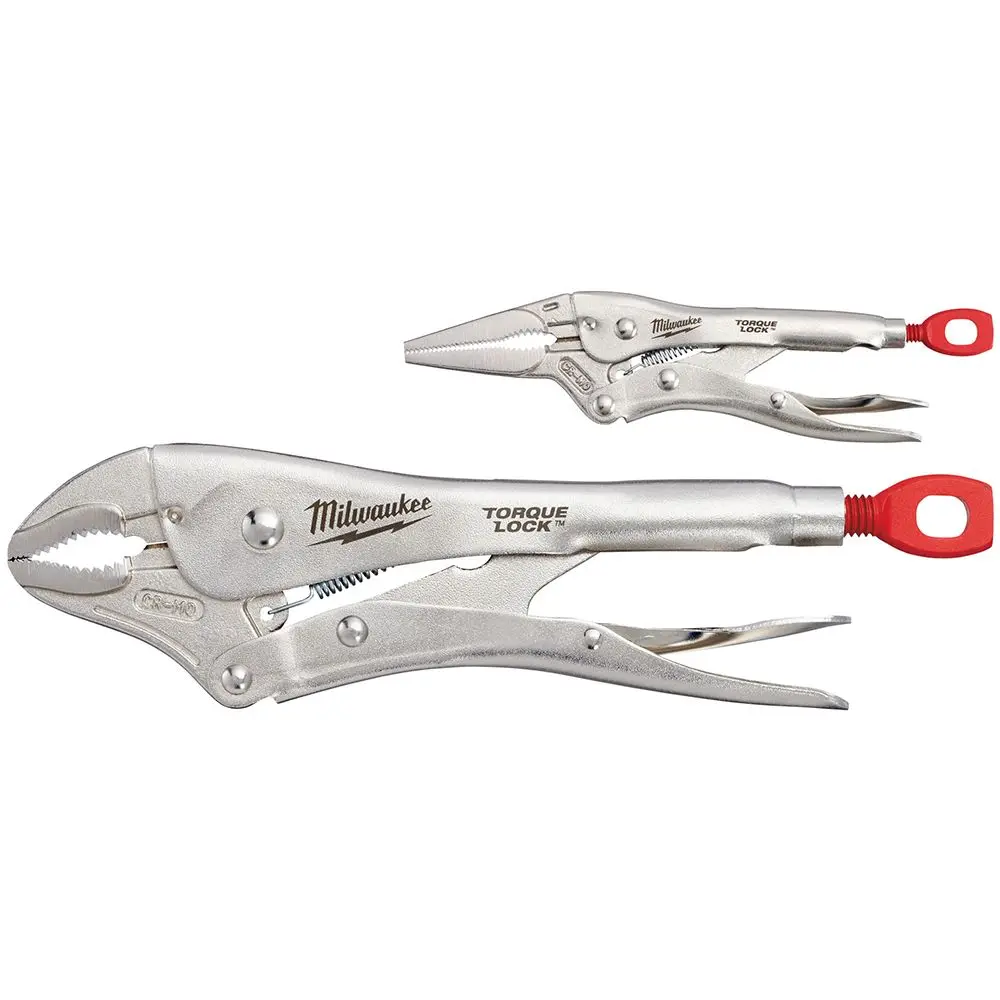 MILWAUKEE 254MM (10") & 152MM (6") TORQUE LOCK 2 PACK LOCKING PLIERS 48223602
