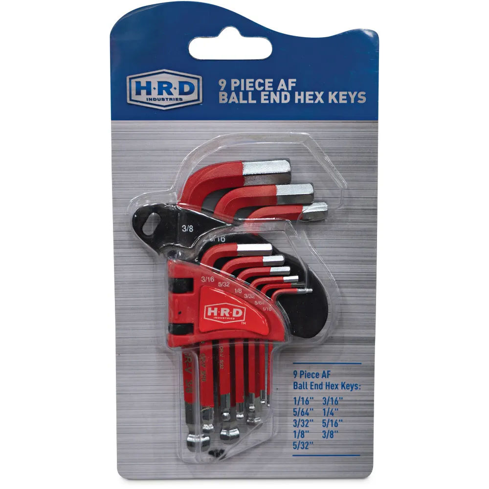 HRD 9 Pc Imperial Hex Key Set HRD9PCAKAFSH