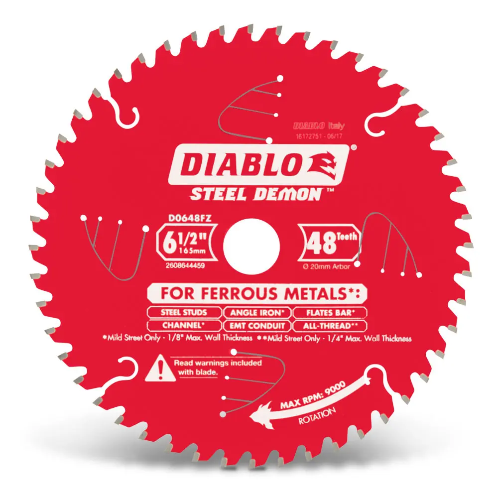 DIABLO 165mm 48T Ferrous Metals STEEL DEMON Saw Blade 2608644459