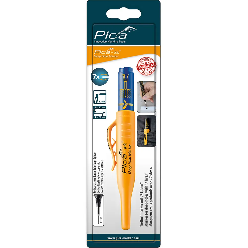 Pica-Ink Deep Hole Marker Blue Blister 150/41/SB