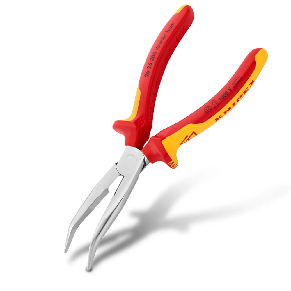 KNIPEX 200mm 1000V VDE Snipe Nose Side Cutting Pliers 2626200SB
