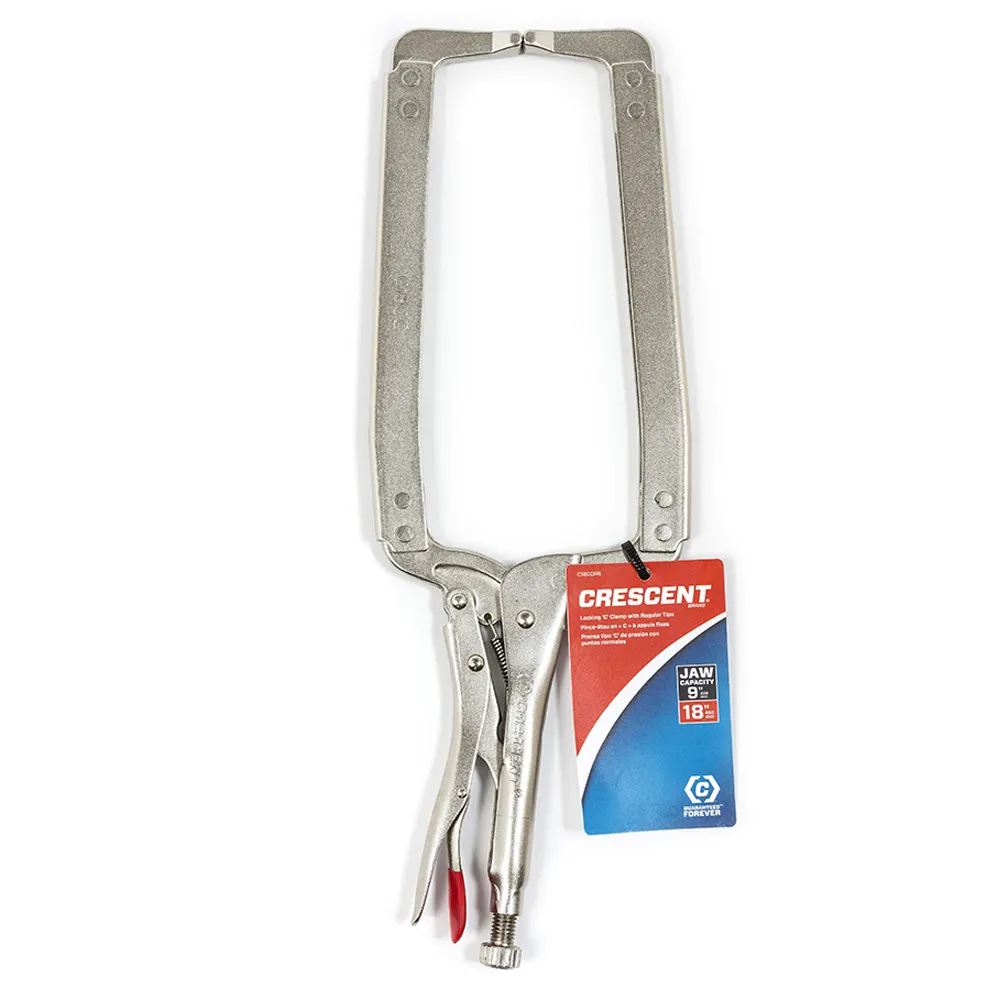 CRESCENT 450MM/18" Locking C-Clamp With Regular Tips C18CCRN