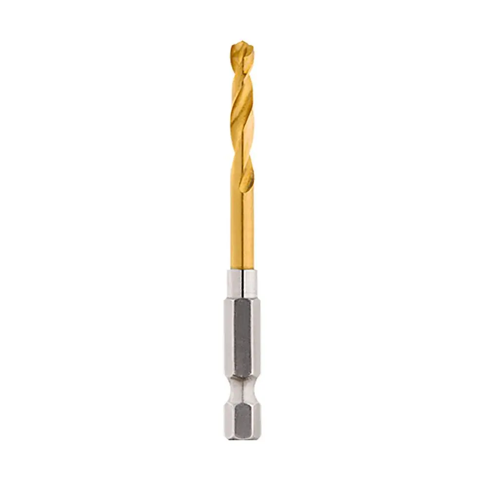 MILWAUKEE 4.2 x 74mm 1/4-Hex Quick-Change HSS-TiN Jobber Drill Bit - RED-HELIX 48894809