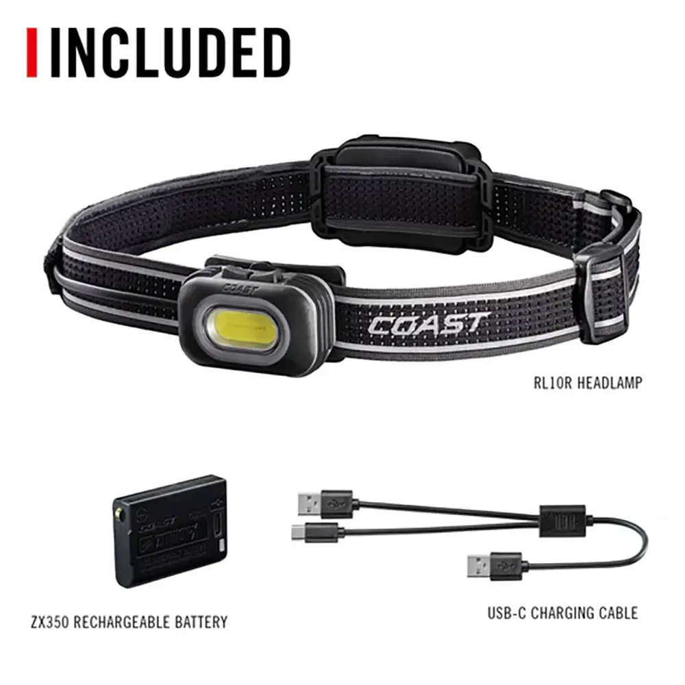 COAST 750 Lum Duel-Colour Rechargeable Headlamp COARL10R