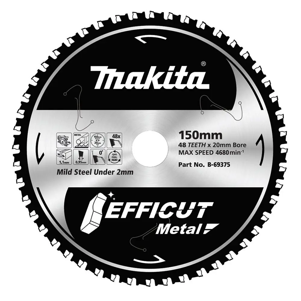 MAKITA 150mm 48T TCT Circular Saw Blade for Metal Cutting - EFFICUT