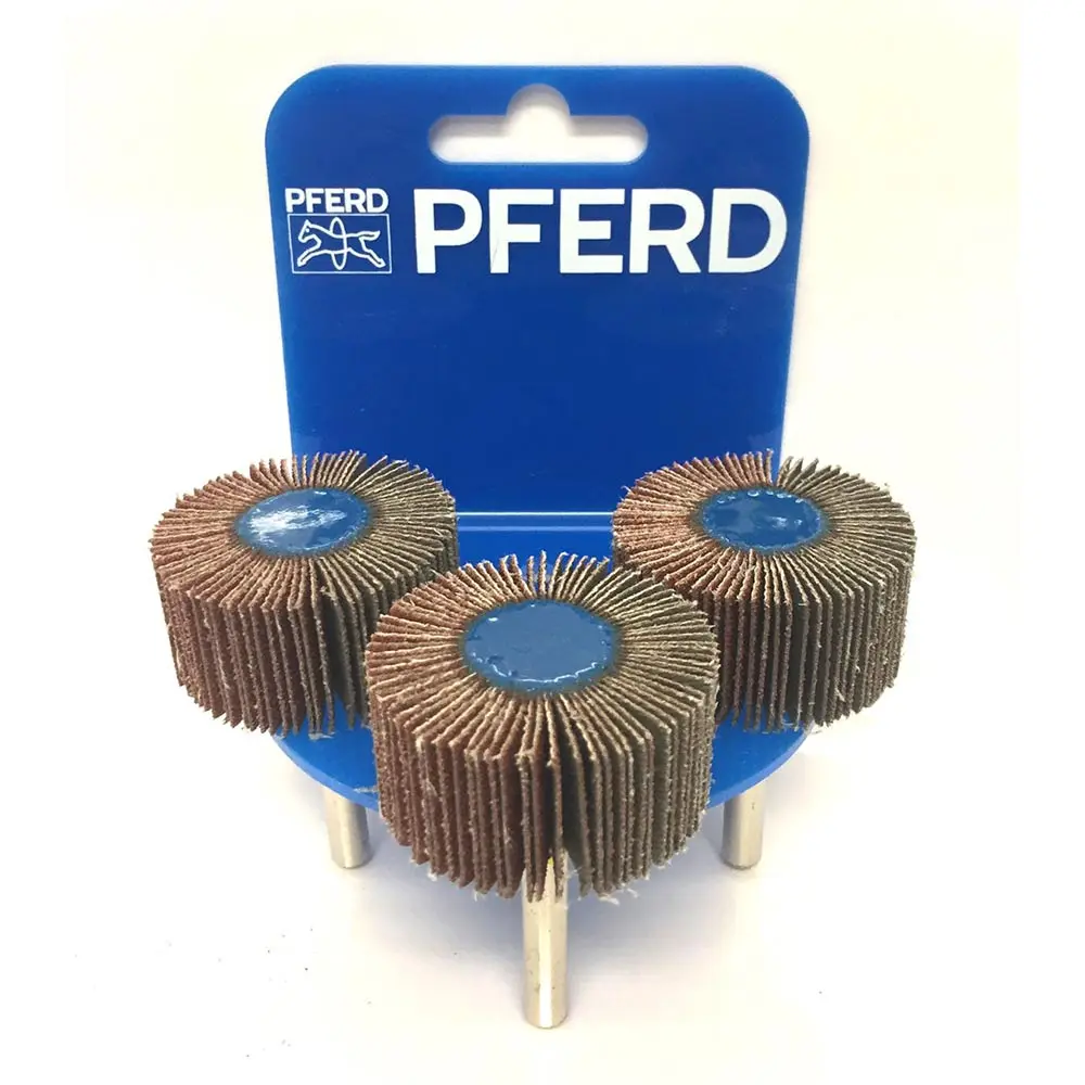 PFERD 40 x 20mm 80-Grit Mounted Flap Wheel - 3 Piece