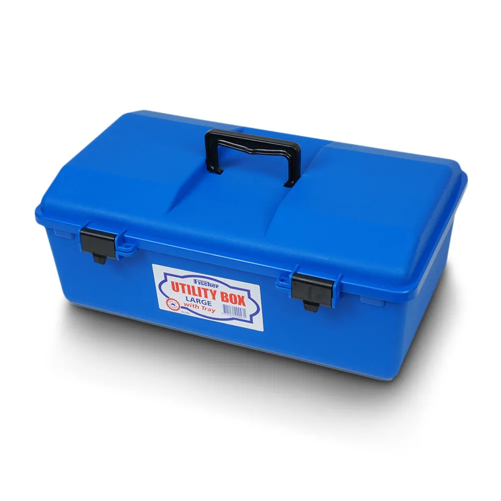 FISCHER 465 x 300 x 180mm Utility Storage Box w. Liftout Tray Large 1H140B