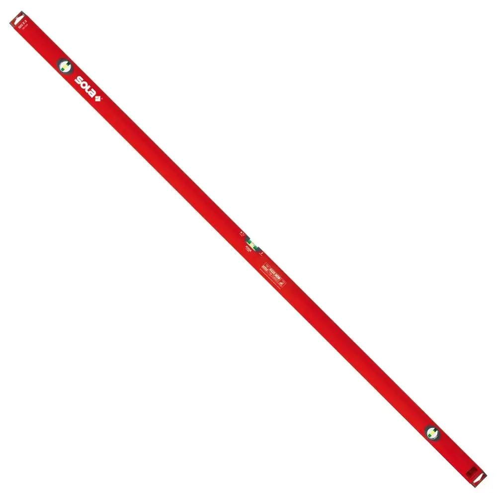 SOLA 1800mm 3 Vials Spirit Level Box - Red 01215601