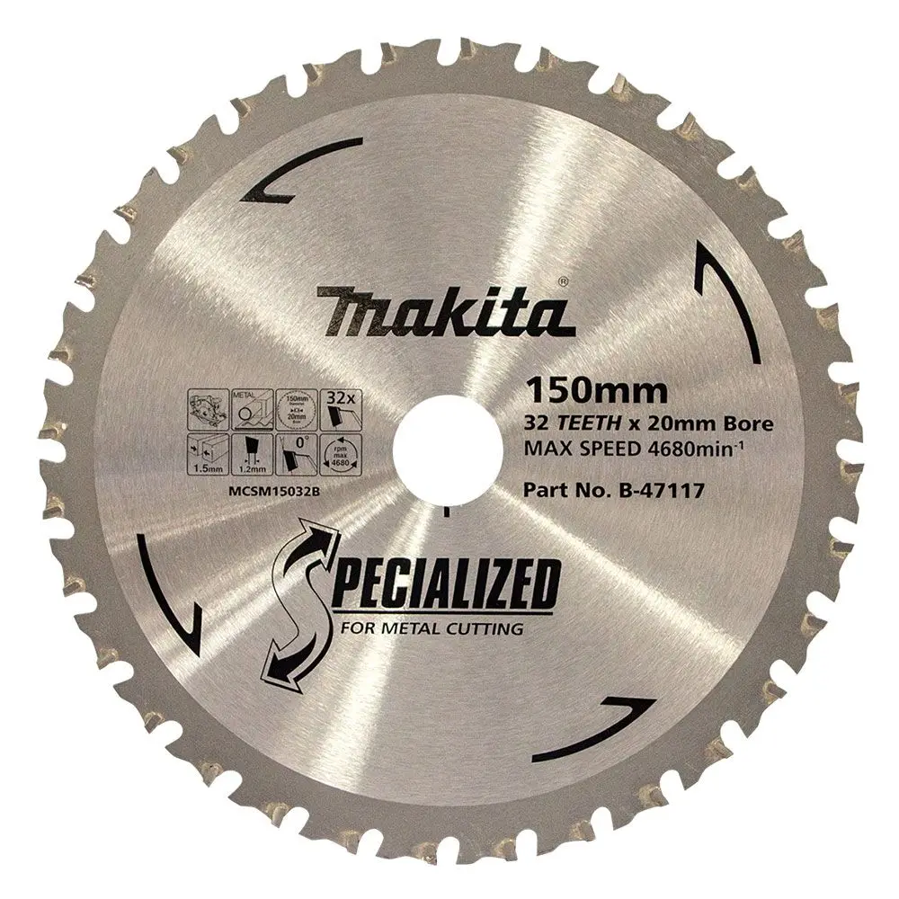 MAKITA 150mm 32T TCT Circular Saw Blade for Metal Cutting - SPECIALIZED B-47117