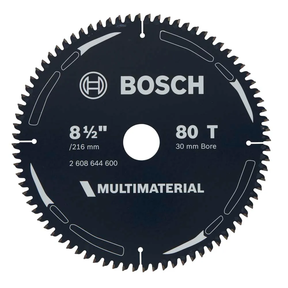 BOSCH 216mm 80T TCT Circular Saw Blade for Multi-Purpose Cutting �?MULTIMATERIAL 2608644600