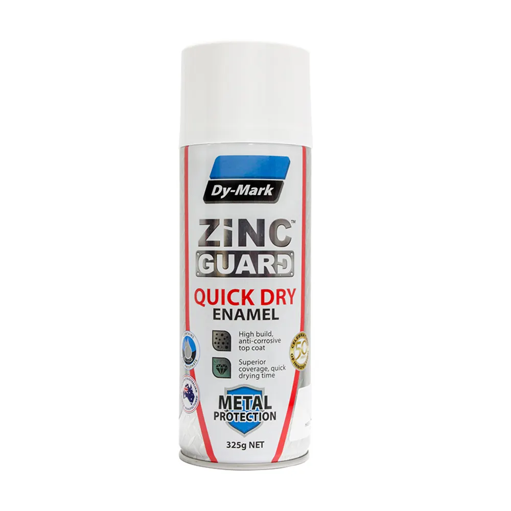 DYMARK 325g Aerosol Quick Dry White Zinc Guard Paint Enamel 230932311