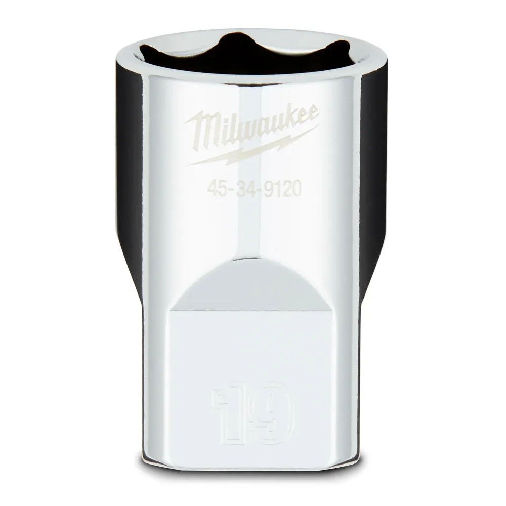 MILWAUKEE 1/2 Drive 19mm Metric 6-Point Socket 45349120