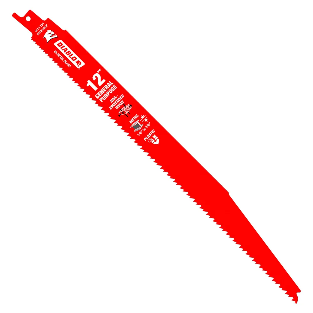 DIABLO 305mm Bi-Metal Recip Blade for Nail-Embedded Wood, Metal, & Plastic - 5 Piece 2610052369