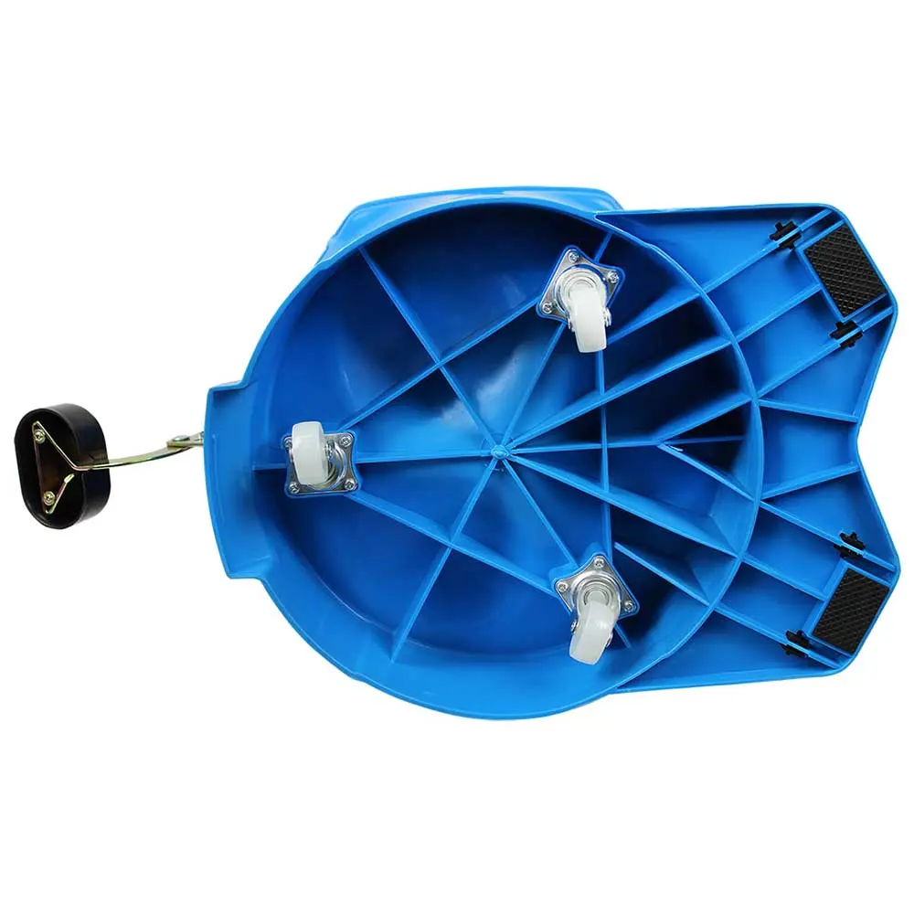 SABCO 16L Wide-Mouth Poly Roll-Mop Bucket w. Castor Blue SAB37023
