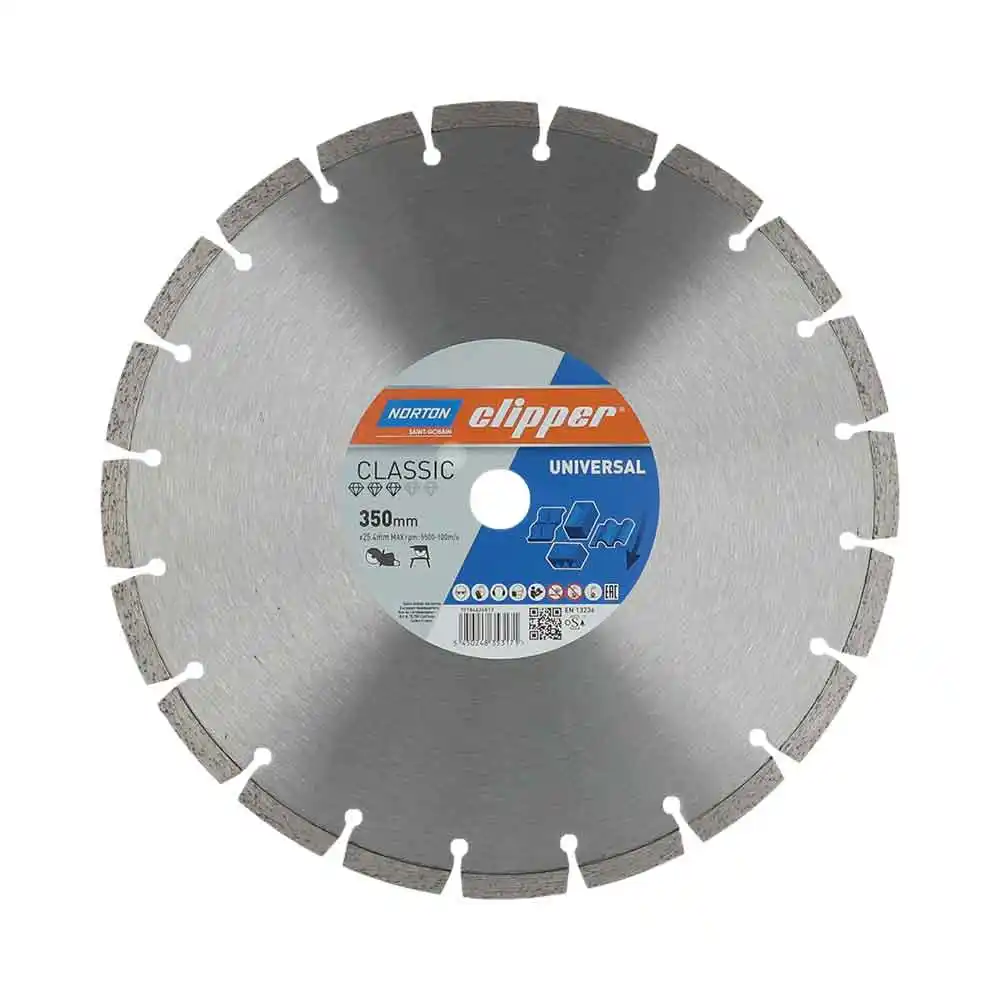 CLIPPER 350 x 25.4/10mm Segmented Diamond Blade for Brick Cutting - Wet & Dry 70184626813