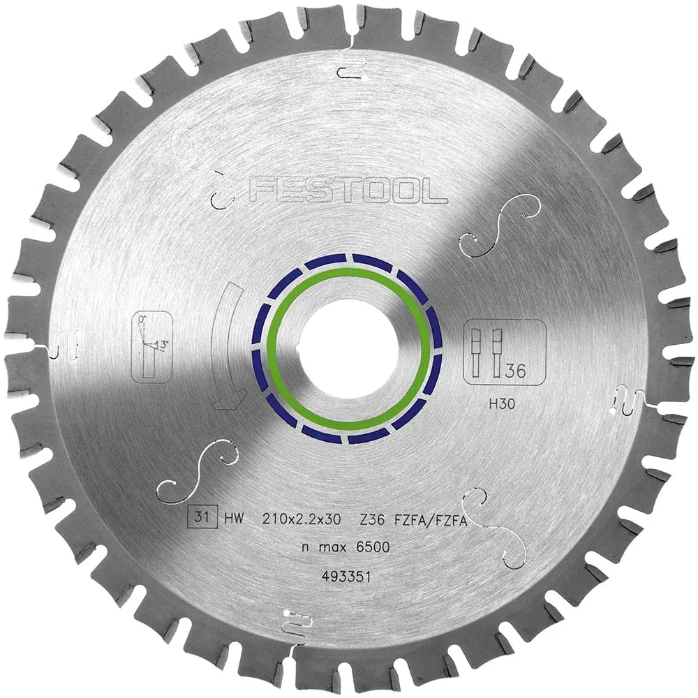 FESTOOL 210mm 36T TCT Circular Blade for Ferrous Metal Cutting