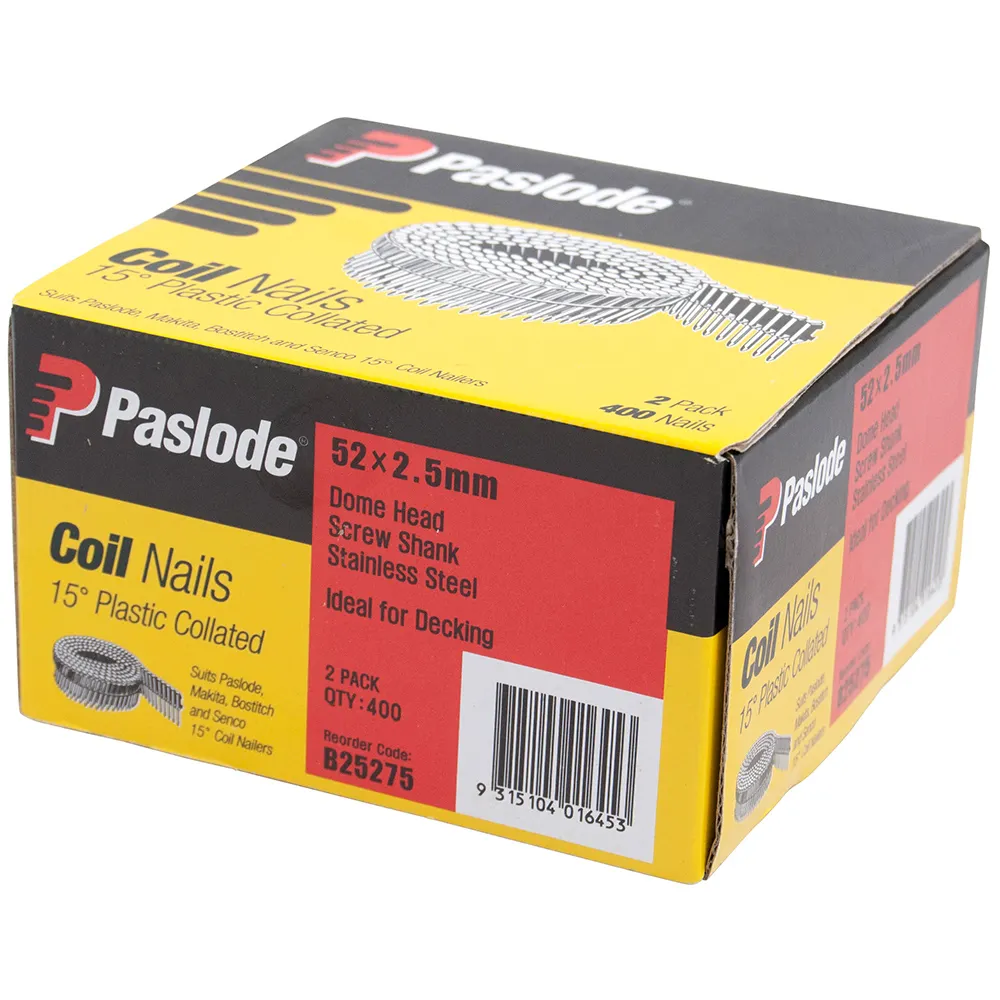 PASLODE 52mm Collated Plastic Sheet Nails 400 Pack B25275