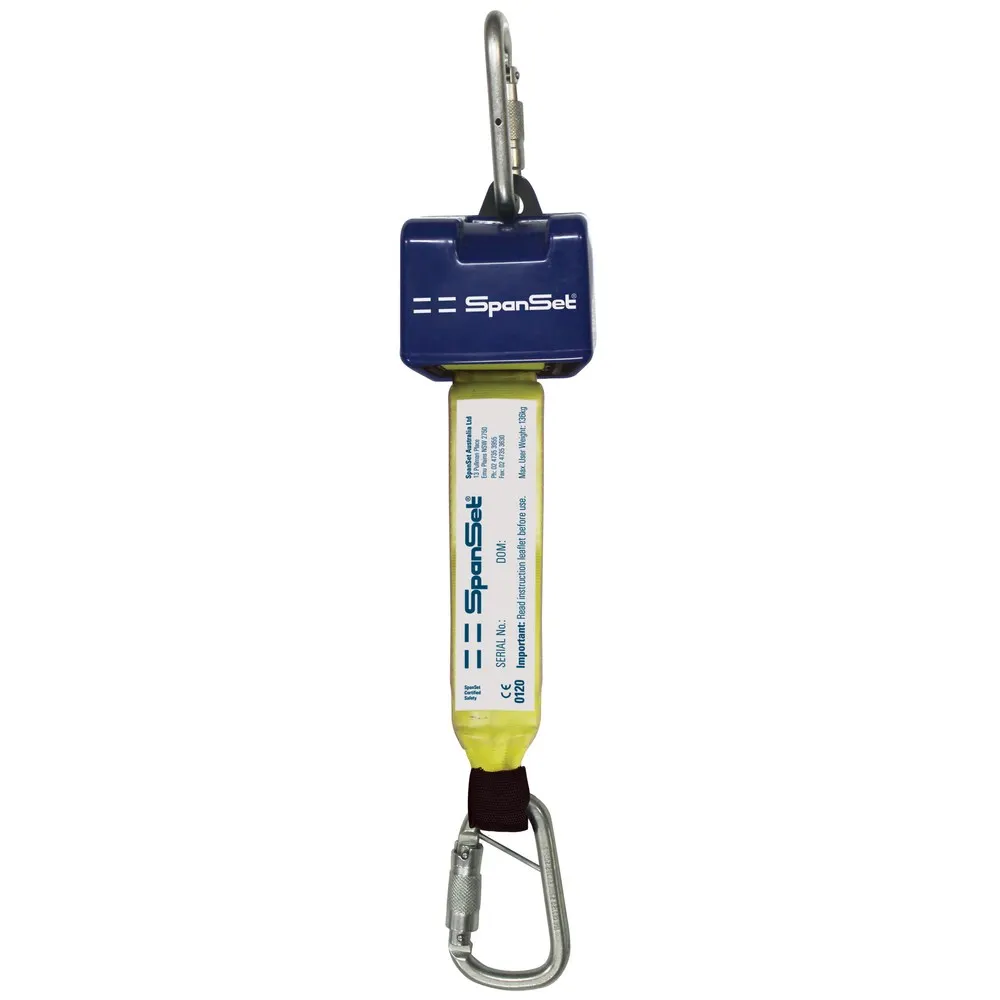 SPANSET 2.5m Retractable Lanyard With Triple Action Carabiner 3201-0X2.5