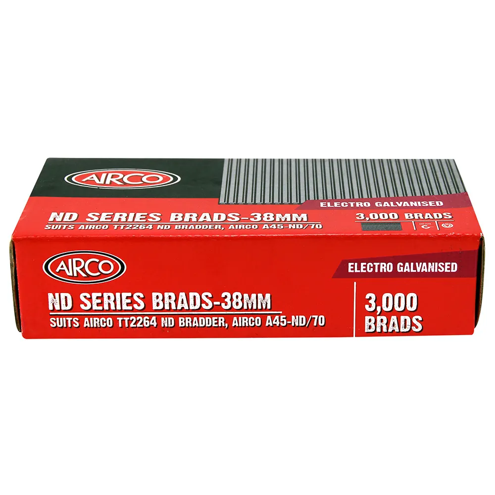 AIRCO ND Series Brad Nails - 38 x 2.1mm BN14380