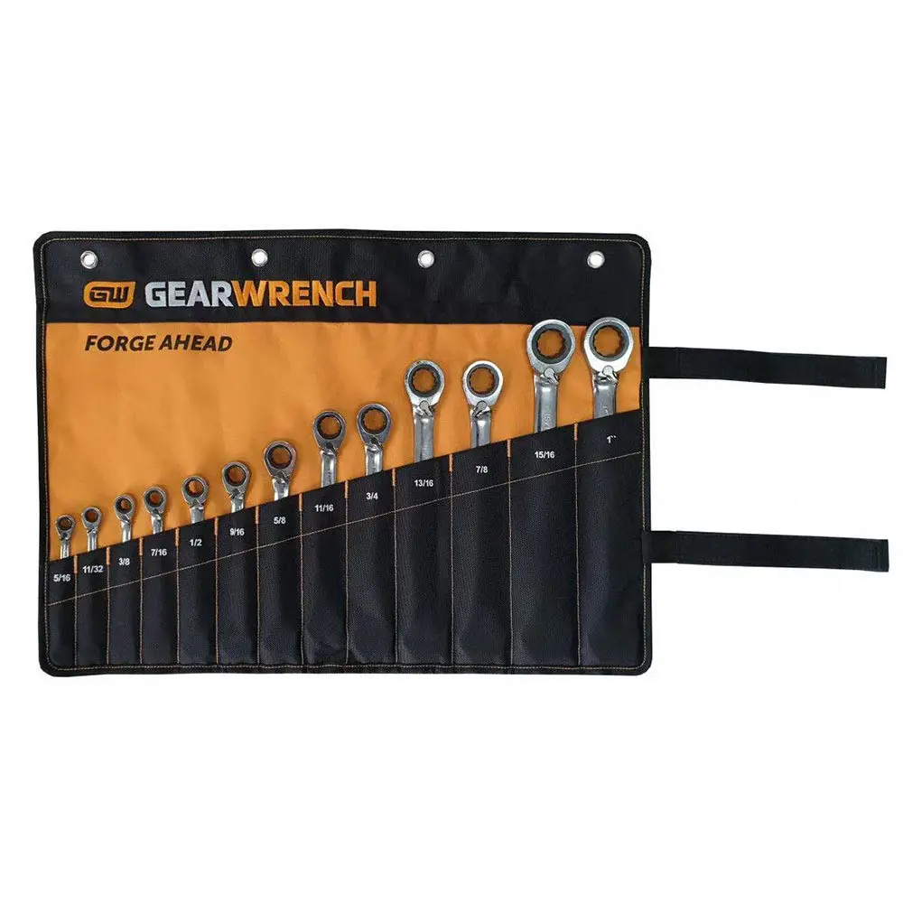 GEARWRENCH AF R/OE Reversible In Roll Ratchet Spanner Set - 13 Piece 9509NR
