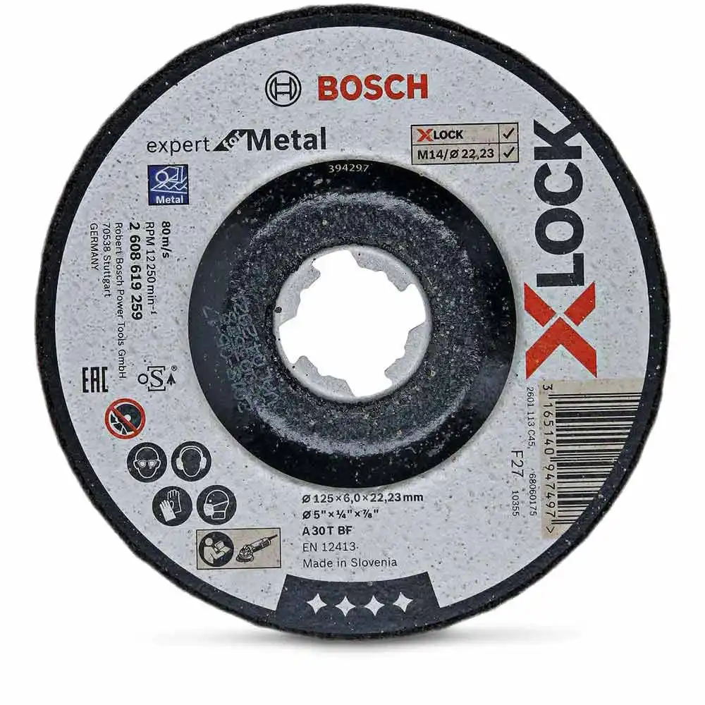BOSCH X-LOCK 125 x 6.0mm Metal Grinding Disc - EXPERT for METAL