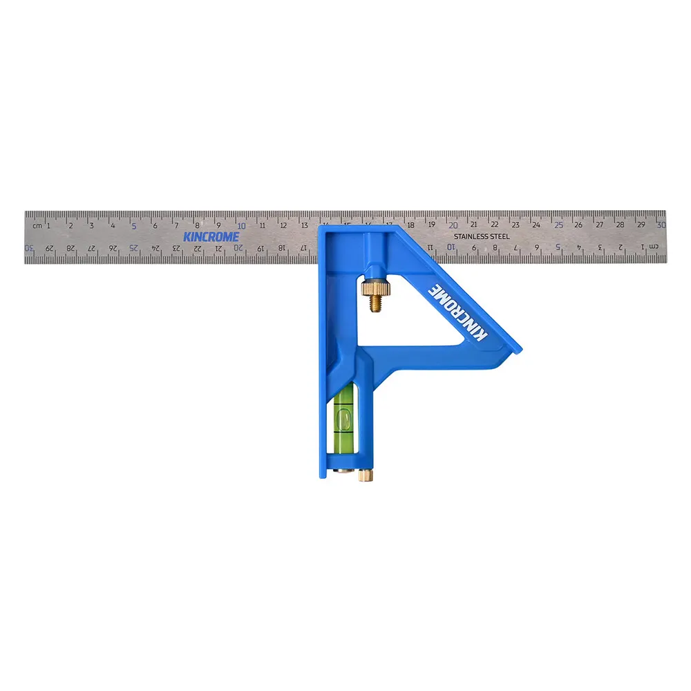 KINCROME 300mm High Impact Metal Blue Plastic Handle Combination Square K11176