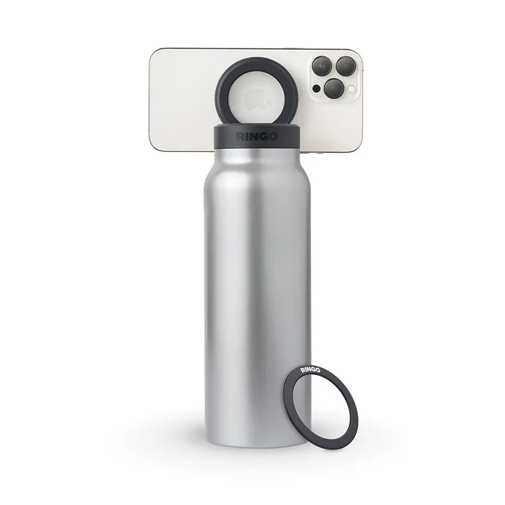 RINGO 710ml (24oz) Water Bottle - with Magnetic Phone Mount - Stainless B2SS24LSC1