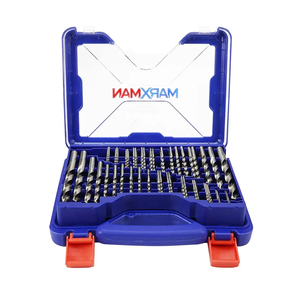 MARXMAN 1-13mm & 5/64-1/2 Inch HSS-Bright Jobber Drill Bit Set - 200 Piece MHSSSET200PC