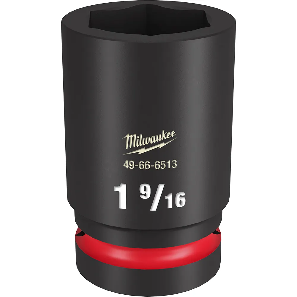 MILWAUKEE SHOCKWAVE 1" Drive 1-9/16" Deep 6 Point Impact Socket 49666513